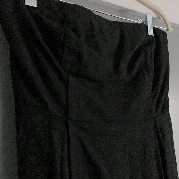 Old Navy Black Strapless Linen Dress - Picture 2 of 7